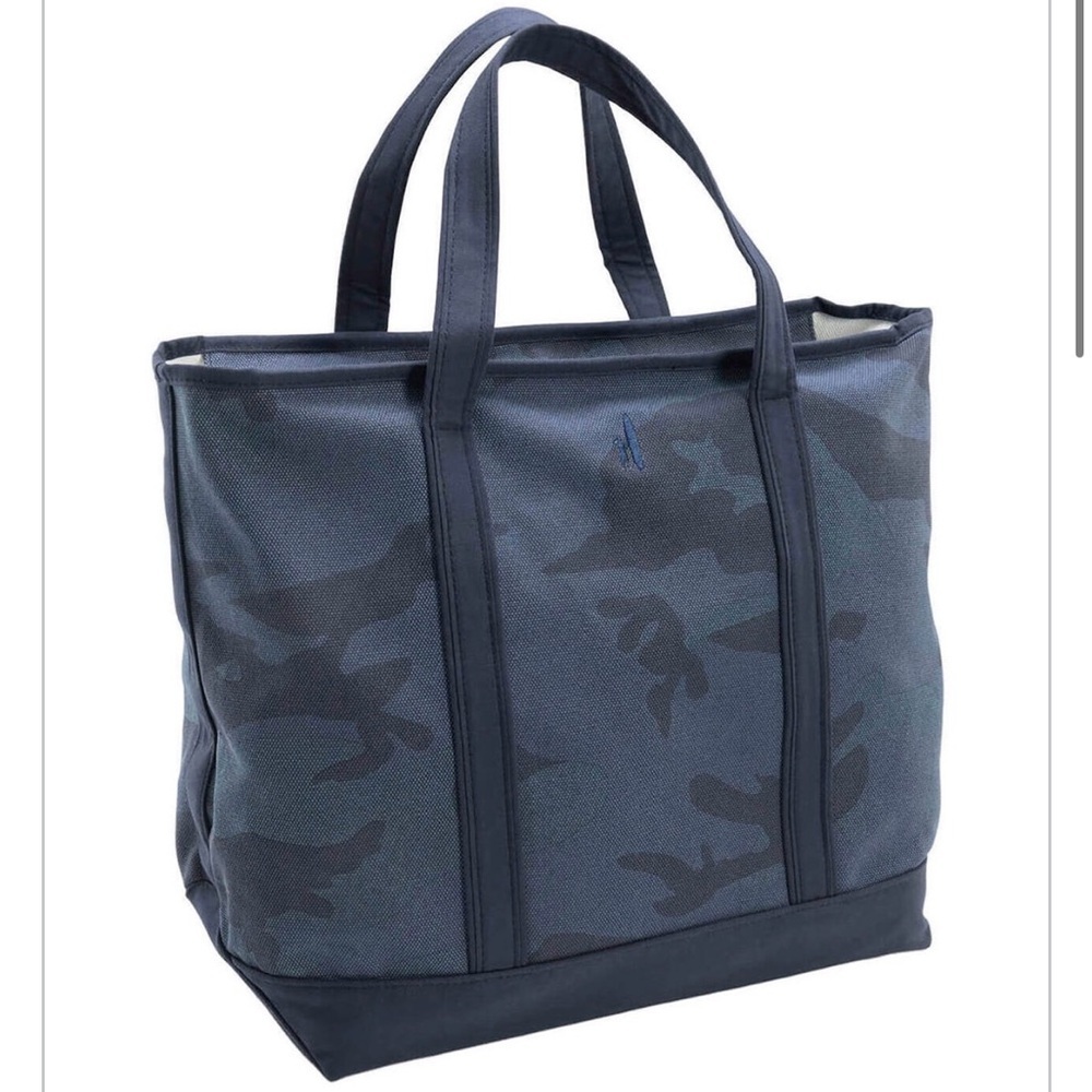 Johnnie-O Camo Camo Zip Tote Bag Blue NWT